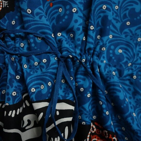 Bella Moda Gown Long Caftan Women's One size Multicolor V-Neck Drawstring - Picture 3 of 12